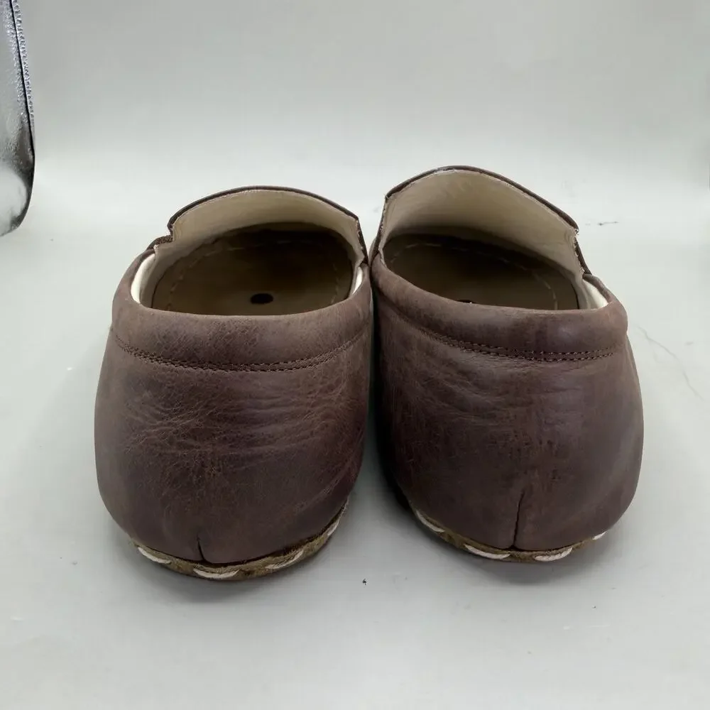 Earthing Harmony Grounding Shoes Leather Barefoot Mens 9/Womens 11 Brown EU 42